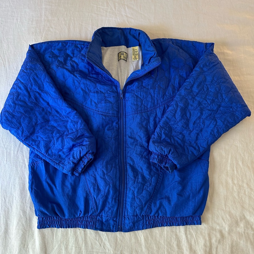 Retro 1980’s Bill Blass Vibrant Cobalt Blue Puffer Jacket